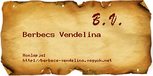 Berbecs Vendelina névjegykártya